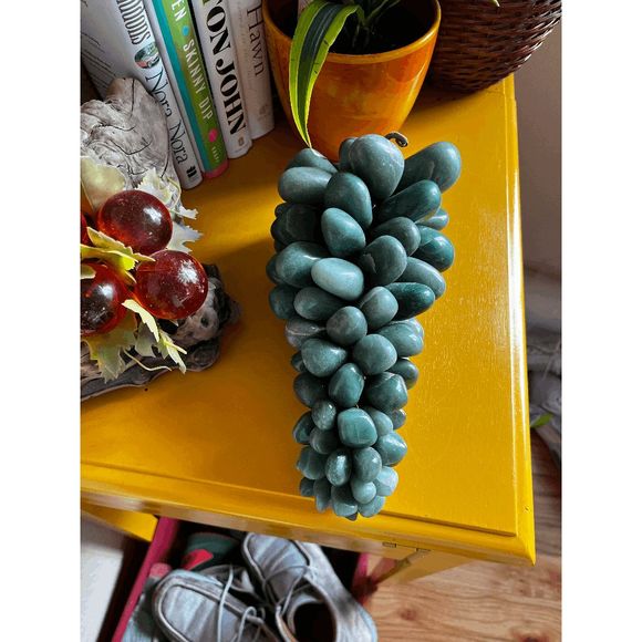 Vintage Blue/Green Onyx Asian Grape Cluster Hand Made - Picture 5 of 6